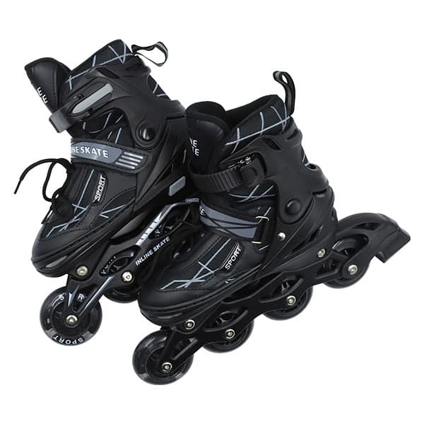 143934_1 PATINES PARA NIÑO NEGR/AZUL CON LUZ 25UNID043 - Imagen 1