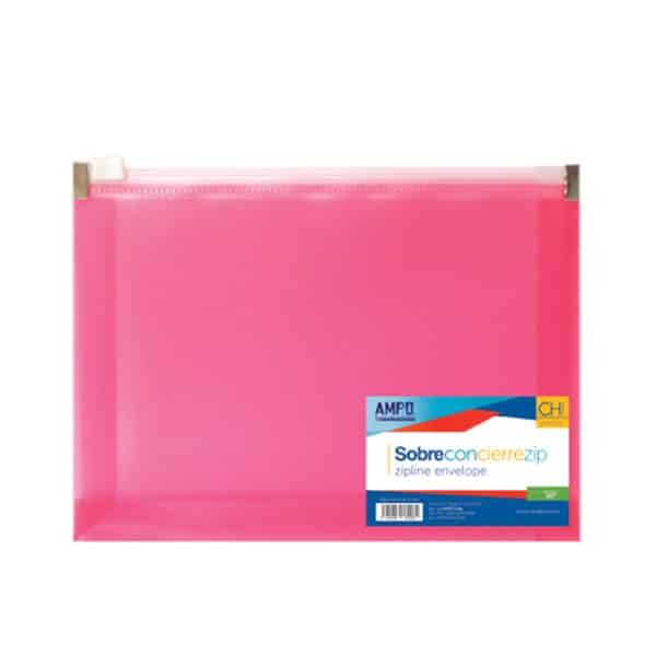 20015_1 AMPO-Sobre con zipper mini rosado - p53h. - Imagen 1